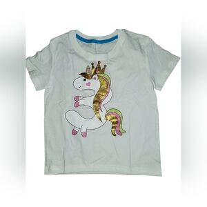 Jeskids Unicorn Print Kids T-Shirt - White